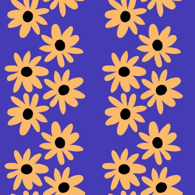 Kumaşlar, tekstil ve ambalajlar, hediyeler, kartlar, çarşaflar ve çocuklar için çiçeksiz çiçek deseni.