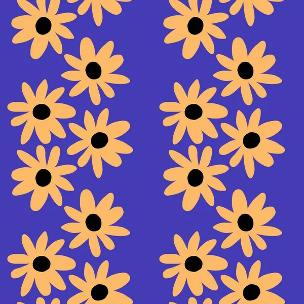 Bloemen naadloos bloem patroon voor stoffen en textiel en verpakking en geschenken en kaarten en linnengoed en kinderen — Stockfoto
