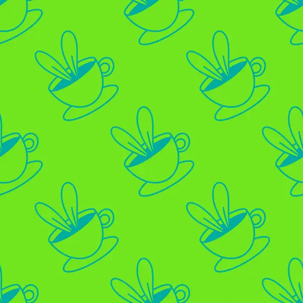 Безшовна чашка кавового чаю для тканин, текстилю, упаковки та постільної білизни, дітей та паперового паперу — стокове фото