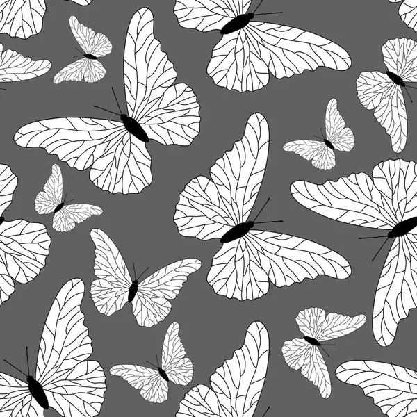 Seamless butterfly pattern for fabrics and textiles and packaging and linens and gifts and cards — Stock Photo, Image