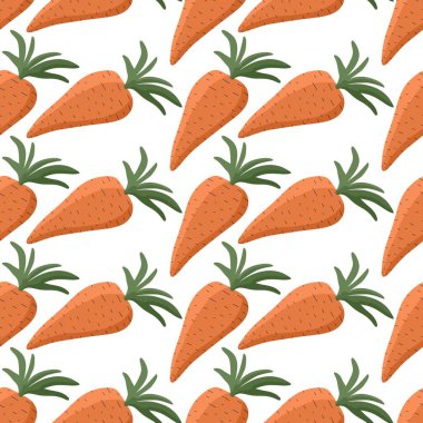 Kumaşlar, tekstil, ambalajlar, hediyeler, kartlar, çarşaflar, çocuklar ve mutfak için kusursuz havuç deseni.