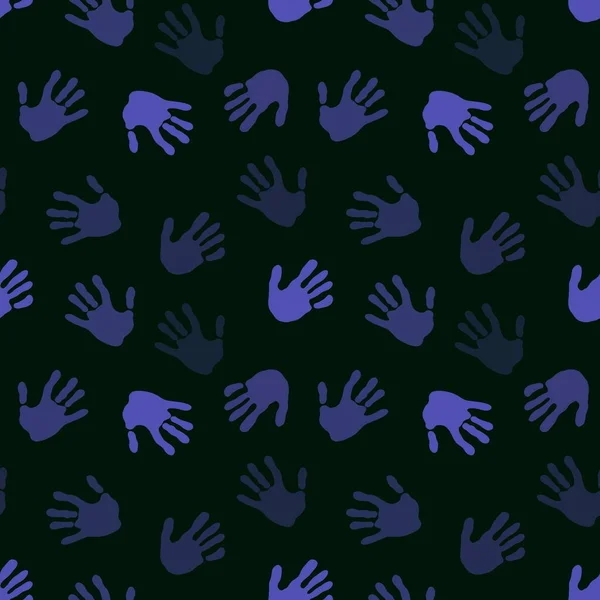 섬유, 포장, 선물, 카드, 린네, 아이들, 포장지를 위한 무미 한 색깔의 손 프린트 패턴 — 스톡 사진