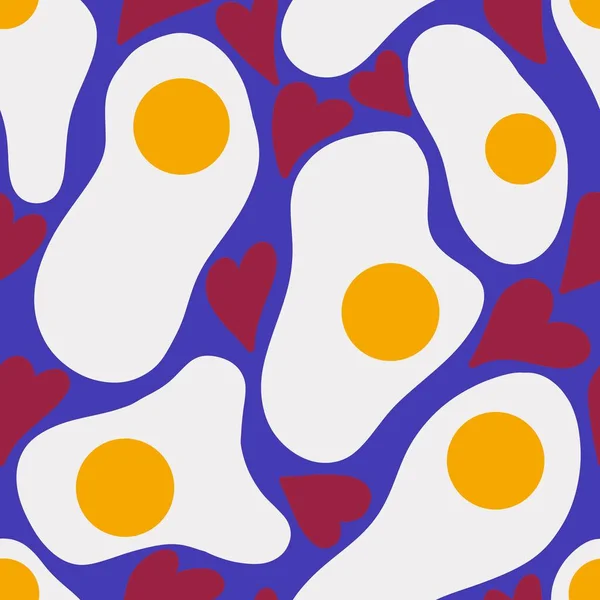 Kids seamless scrambled eggs pattern for fabrics and packaging and gifts and cards and linens — Stock Photo, Image
