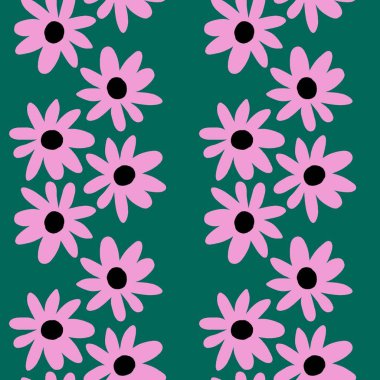 Kumaşlar, tekstil ve ambalajlar, hediyeler, kartlar, çarşaflar ve çocuklar için çiçeksiz çiçek deseni.