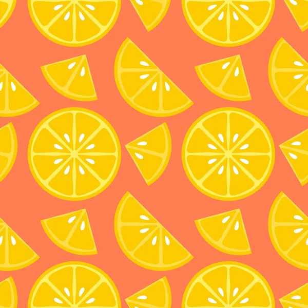 Motivo arancio limone senza cuciture frutta estiva per tessuti e imballaggi e regali e carte e biancheria e bambini — Foto Stock