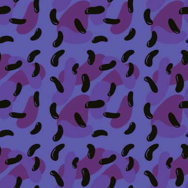 Kumaşlar, ambalajlar, hediyeler, kartlar, çarşaflar ve çocuklar için soyut dikişsiz fasulye deseni