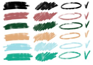 Dergiler, kartlar, hobiler, defterler, çıkartmalar ve çocuklar için boya kalemleri ile set