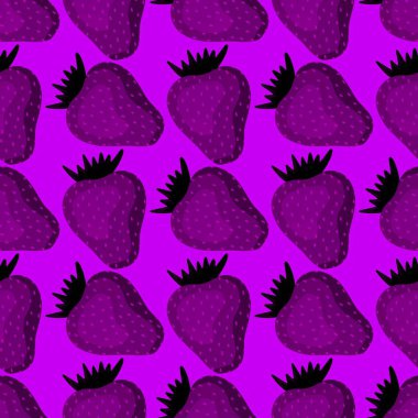 Kumaşlar, tekstil ve ambalajlar, hediyeler, kartlar ve çarşaflar için meyvesiz çilek deseni