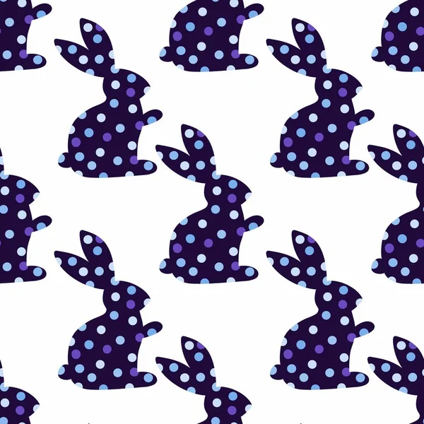 Modello di coniglio senza cuciture di Pasqua per tessuti e tessuti e imballaggi e regali di Natale e bambini — Foto Stock