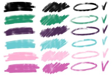 Dergiler, kartlar, hobiler, defterler, çıkartmalar ve çocuklar için boya kalemleri ile set