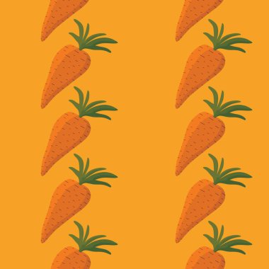 Kumaşlar, tekstil, ambalajlar, hediyeler, kartlar, çarşaflar, çocuklar ve mutfak için kusursuz havuç deseni.