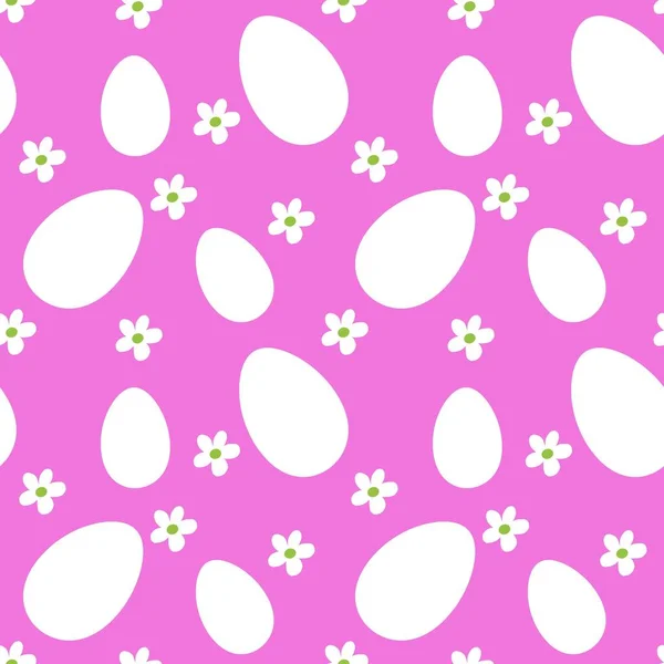 Пасхальный бесшовный узор с яйцами для обоев и тканей, текстиля, упаковки и подарков — стоковое фото