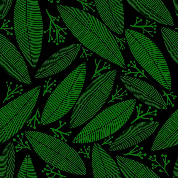 섬유, 직물 , 카 아드 , 린네르 및 종이를 싸기 위한 가시없는 잎 과 가지 무늬 — 스톡 사진
