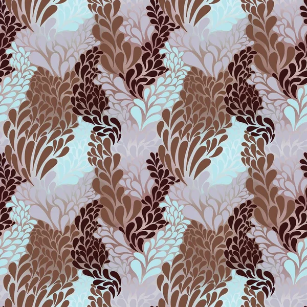 Nahtloses Muster mit Blättern für Stoffe und Textilien — Stockfoto