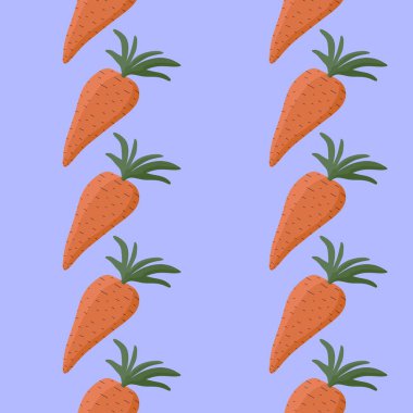 Kumaşlar, tekstil, ambalajlar, hediyeler, kartlar, çarşaflar, çocuklar ve mutfak için kusursuz havuç deseni.