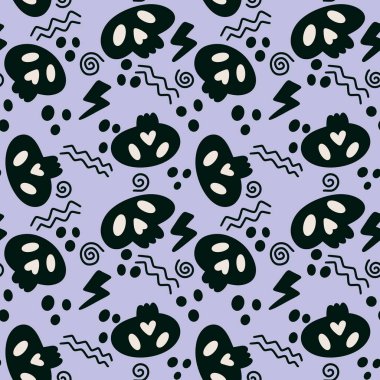 Cadılar Bayramı kumaşlar, tekstil ve ambalajlar, hediyeler, kartlar, çarşaflar ve çocuklar için kusursuz desen.