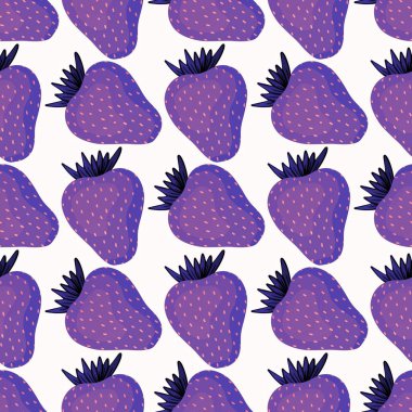 Kumaşlar, tekstil ve ambalajlar, hediyeler, kartlar ve çarşaflar için meyvesiz çilek deseni