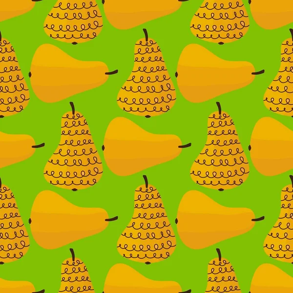 Fruit seamless pears pattern for fabrics and packaging and gifts and cards and linens and kids and kitchen — Stock Photo, Image