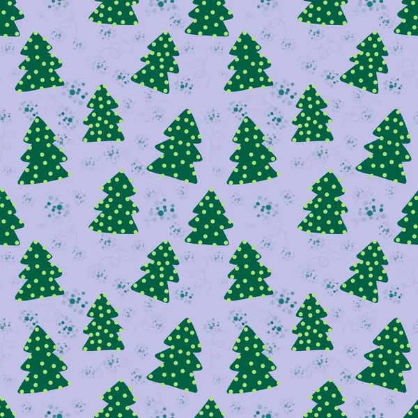 Doodle zielony cute choinki dla tkanin i prezentów — Zdjęcie stockowe