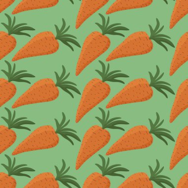 Kumaşlar, tekstil, ambalajlar, hediyeler, kartlar, çarşaflar, çocuklar ve mutfak için kusursuz havuç deseni.