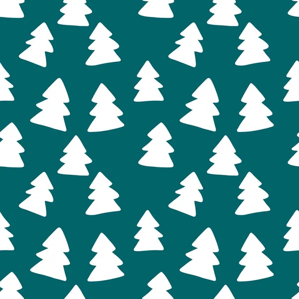 Doodle grön söt julgran för tyger och presenter — Stockfoto