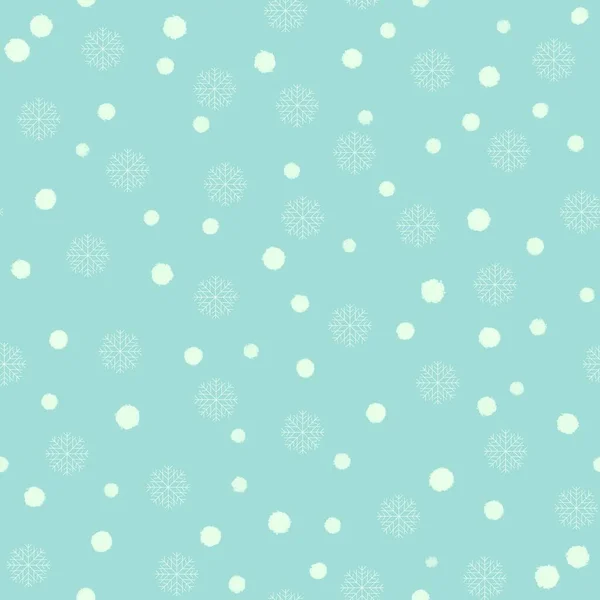 Modèle sans couture avec flocons de neige sur fond bleu pour l'emballage et les tissus — Photo