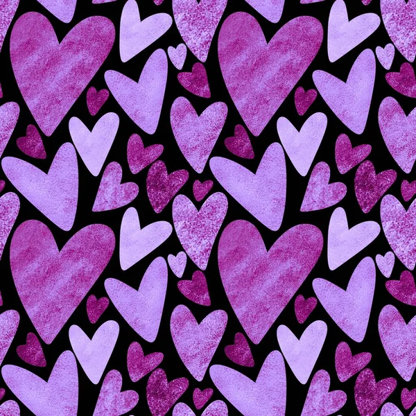 Zökkenőmentes Valentin-napi minta szívvel képeslapra, ajándékra és kártyára — Stock Fotó