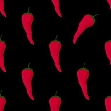 Kumaşlar, tekstil, ambalajlar, hediyeler, kartlar, çarşaflar ve çocuklar için sebzesiz biber deseni.