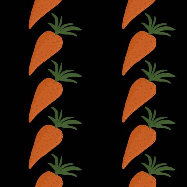 Kumaşlar, tekstil, ambalajlar, hediyeler, kartlar, çarşaflar, çocuklar ve mutfak için kusursuz havuç deseni.