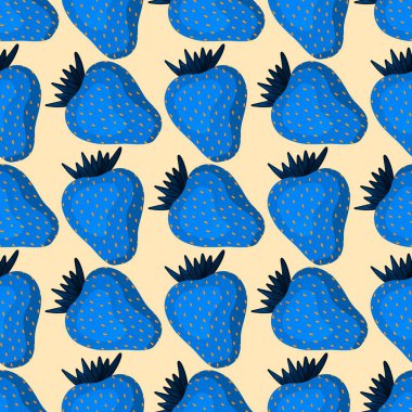 Kumaşlar, tekstil ve ambalajlar, hediyeler, kartlar ve çarşaflar için meyvesiz çilek deseni