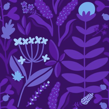 Kumaşlar, tekstil ve ambalajlar, hediyeler, kartlar, çarşaflar ve çocuklar için çiçeksiz çiçek deseni.