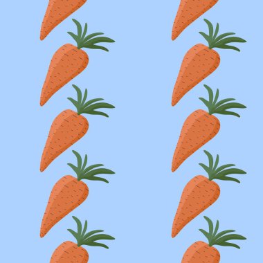 Kumaşlar, tekstil, ambalajlar, hediyeler, kartlar, çarşaflar, çocuklar ve mutfak için kusursuz havuç deseni.