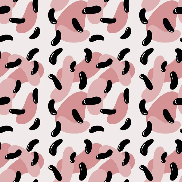 Kumaşlar, ambalajlar, hediyeler, kartlar, çarşaflar ve çocuklar için soyut dikişsiz fasulye deseni