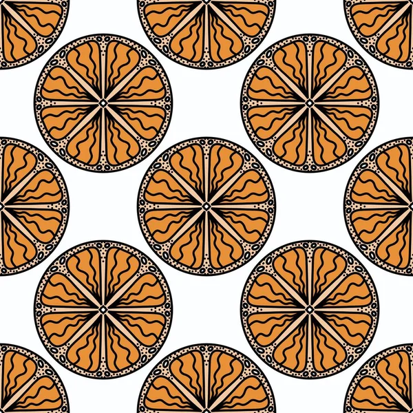 Motivo arancio limone senza cuciture frutta estiva per tessuti e imballaggi e regali e carte e biancheria e bambini — Foto Stock