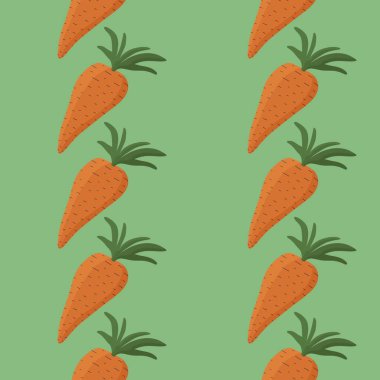 Kumaşlar, tekstil, ambalajlar, hediyeler, kartlar, çarşaflar, çocuklar ve mutfak için kusursuz havuç deseni.