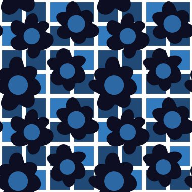 Kumaşlar, tekstil ve ambalajlar, hediyeler, kartlar, çarşaflar ve çocuklar için çiçeksiz çiçek deseni.