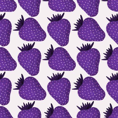 Kumaşlar, tekstil ve ambalajlar, hediyeler, kartlar ve çarşaflar için meyvesiz çilek deseni