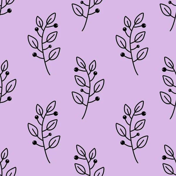 Floral sem costura folhas ramos padrão para tecidos e embalagens e presentes e lençóis e crianças e papel de embrulho — Fotografia de Stock