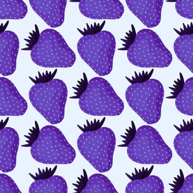 Kumaşlar, tekstil ve ambalajlar, hediyeler, kartlar ve çarşaflar için meyvesiz çilek deseni