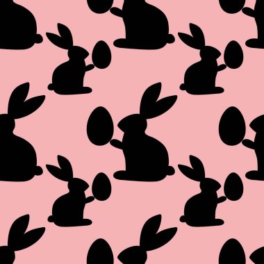 Kumaşlar, tekstil ve ambalajlar, Noel hediyeleri ve çocuklar için paskalya tavşanı deseni.