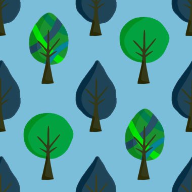 Çiçeksiz ağaç desenleri kumaşlar ve tekstil ve paketleme ve hediyeler ve kartlar ve çarşaflar ve çocuklar için