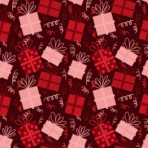 Birthday seamless gifts pattern for fabrics and cards and linens and wrapping paper and kids — Stock Photo, Image