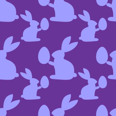 Kumaşlar, tekstil ve ambalajlar, Noel hediyeleri ve çocuklar için paskalya tavşanı deseni.