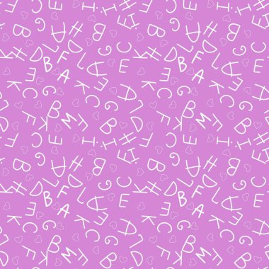 Kumaşlar, ambalajlar, hediyeler, kartlar, çocuklar, ambalaj kağıtları ve okul için alfabesiz kalıp.