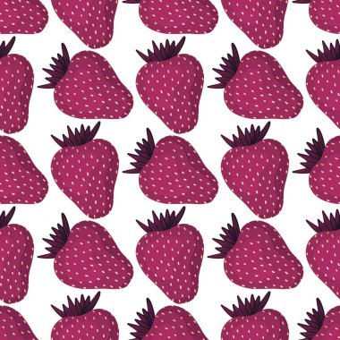 Kumaşlar, tekstil ve ambalajlar, hediyeler, kartlar ve çarşaflar için meyvesiz çilek deseni