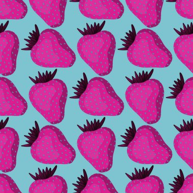 Kumaşlar, tekstil ve ambalajlar, hediyeler, kartlar ve çarşaflar için meyvesiz çilek deseni