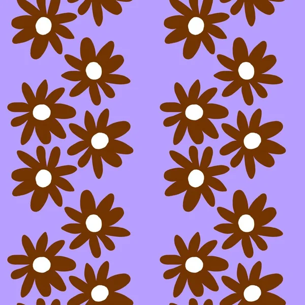 Kwiatowy wzór kwiatów bez szwu dla tkanin i tekstyliów, opakowań, prezentów, kart, pościeli i dzieci — Zdjęcie stockowe