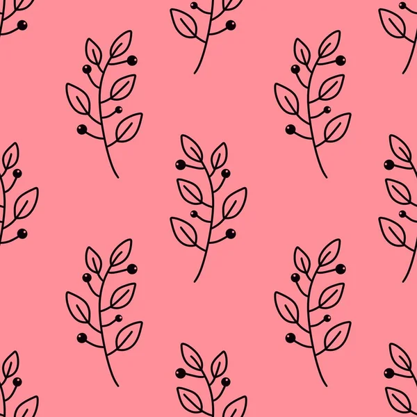 Floral sans couture feuilles branches motif pour tissus et emballages et cadeaux et draps et enfants et papier d'emballage — Photo