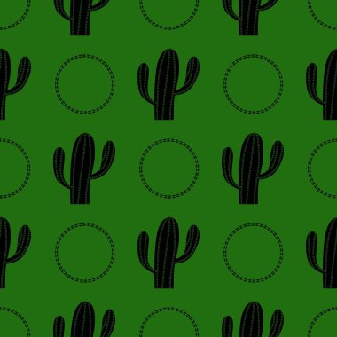 Kumaşlar, tekstil, ambalaj, hediyeler, kartlar, çarşaflar ve çocuklar için çiçeksiz kaktüs deseni.