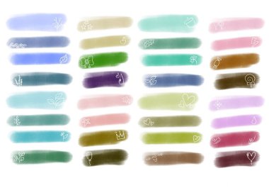 Dergiler, kartlar, hobiler, defterler, çıkartmalar ve çocuklar için boya kalemleri ile set